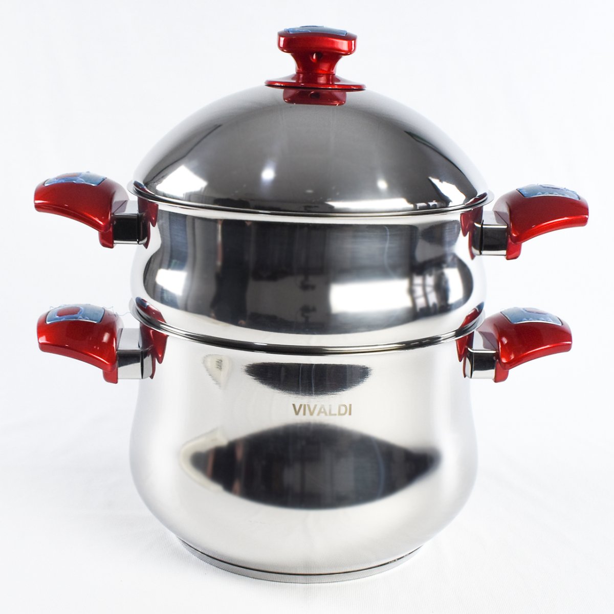 طنجرة احترافية لتحضير الكسكس Couscoussier VIVALDI en Inox et 3 pièce – Image 2