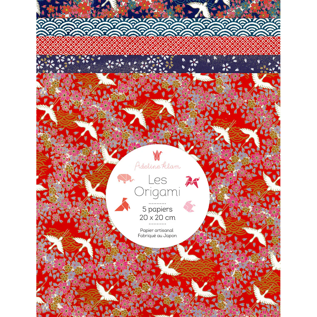 5 Papiers Origami - 20 x 20 cm - Aka Aho - 20N – Image 2