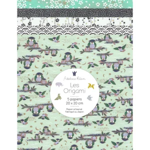 5 Papiers Origami - 20 x 20 cm - Fukurou - 20P