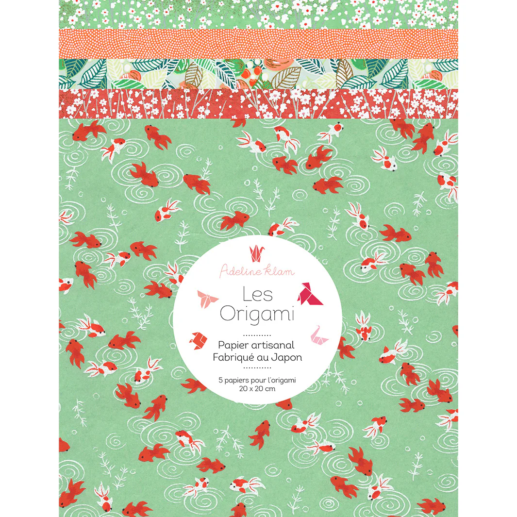 5 Papiers Origami - 19,50 x 19,50 cm - Lily - 20I