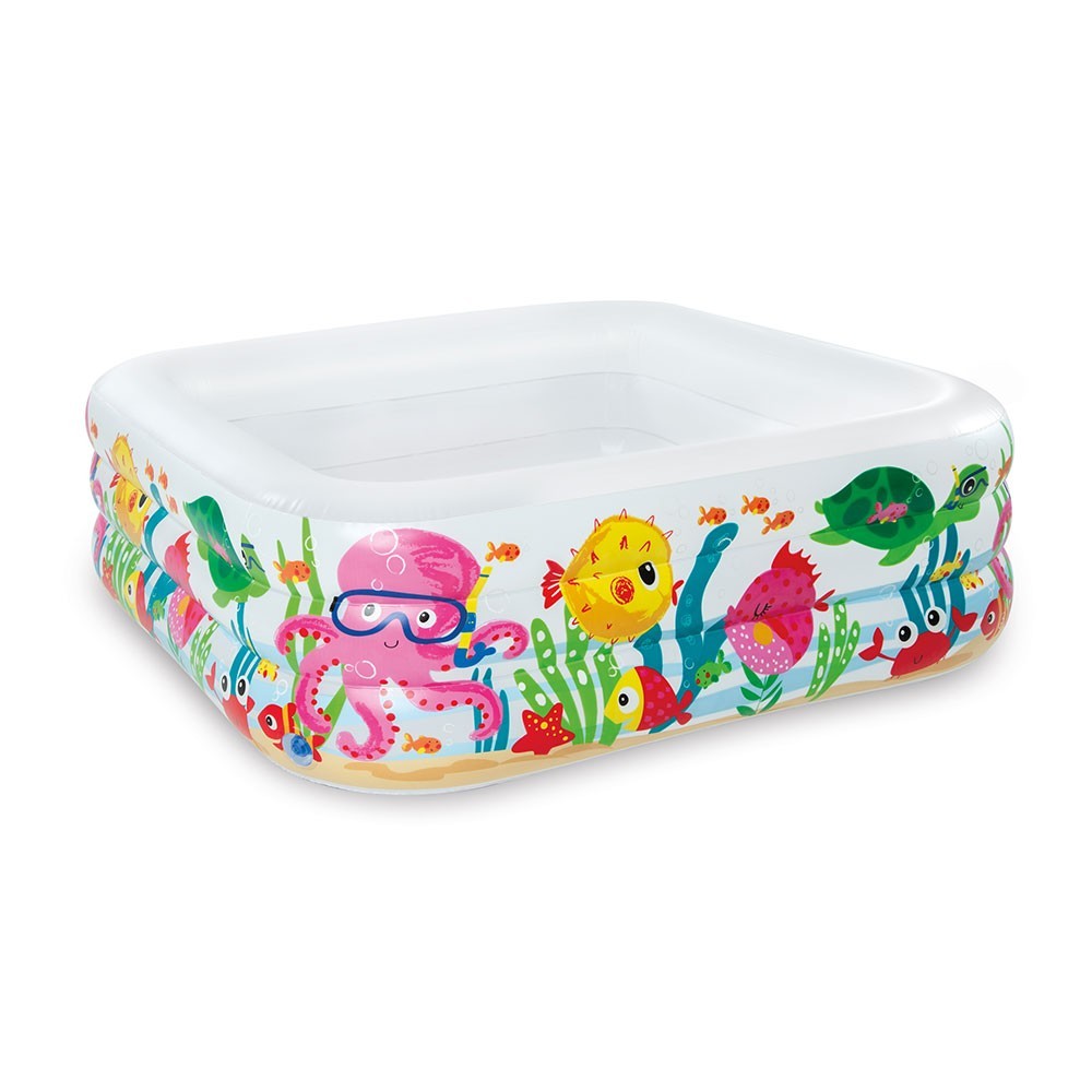 حوض سباحة مربع من انتكس piscinette gonflable océan carrée – Image 3