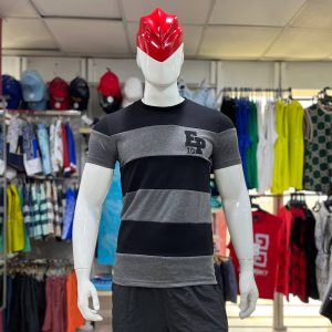 تي-شيرت مخطط بأكمام قصيرة  T-shirt Rayures à manches courtes