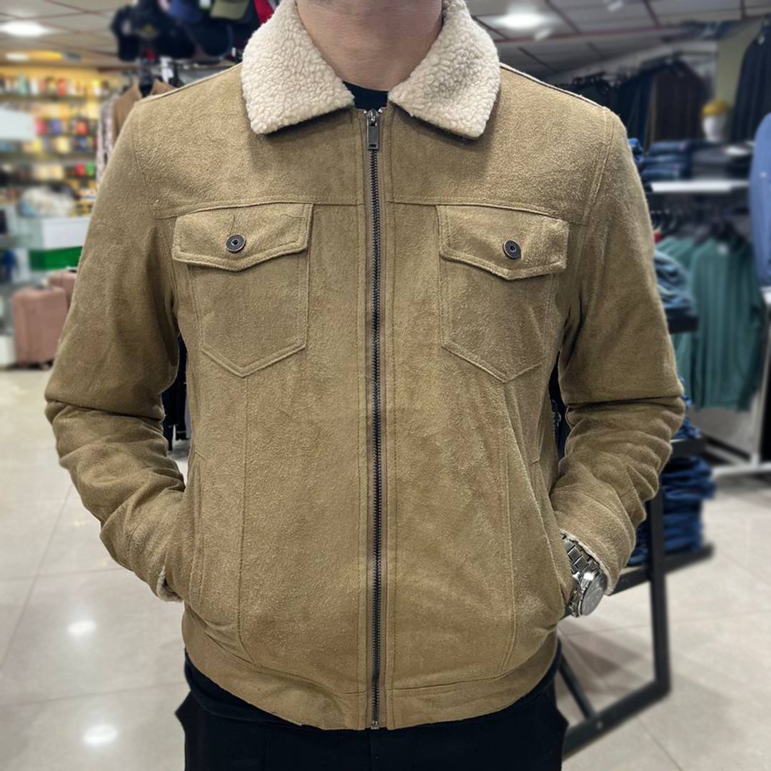 جاكيت الجينز المميزة للرجال Veste Jean Interieur Mouton – Image 4