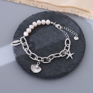 Simple star fich artificiel Pearl bracelet