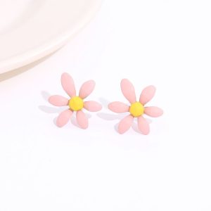 SPRAY-PAINTED FLOWER EARRINGS