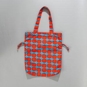 Pumpkin print shopping bag (blue)