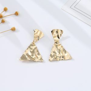 Textured metal dangle earrings