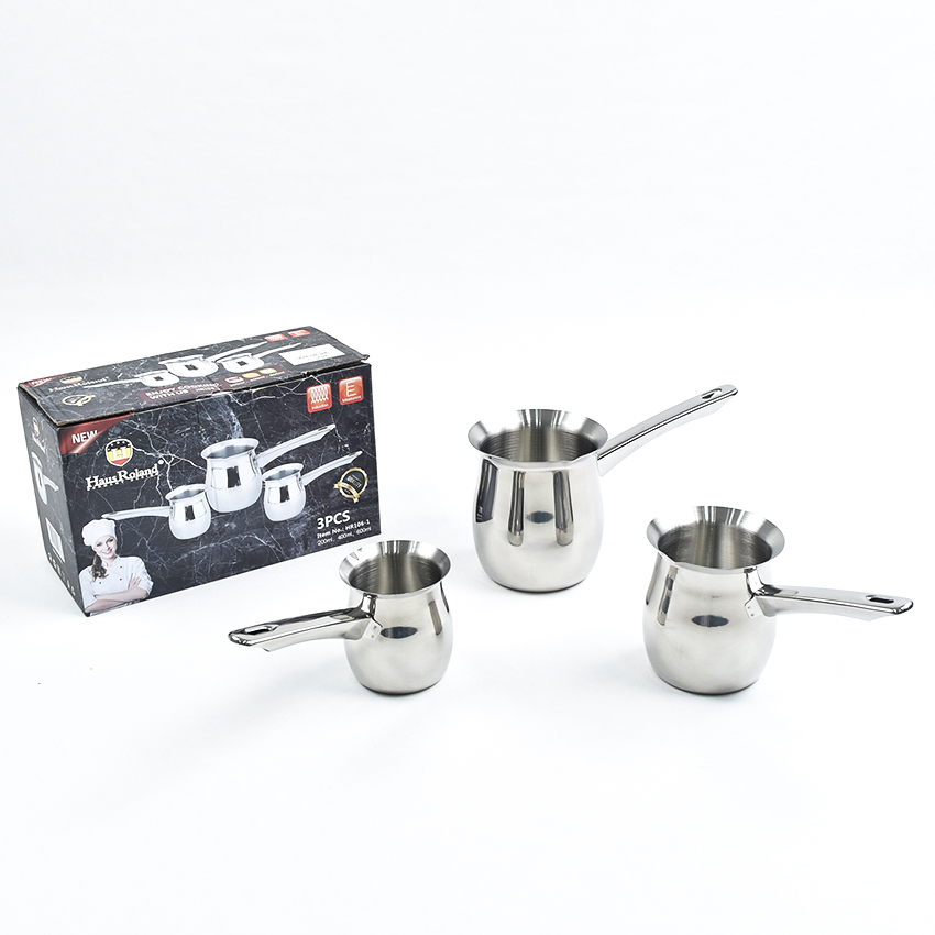 SET DE 3 POTS A CAFE EN INOX – Image 2