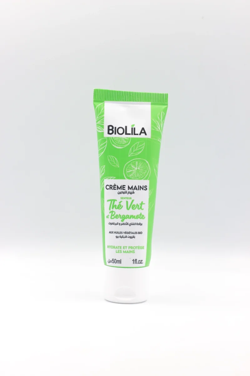 BIOLILA Crème Mains Thé Vert & Bergamote 50Ml