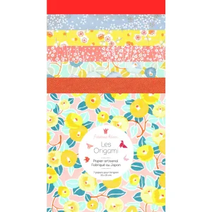 7 Papiers Origami - 15 x 15 cm - Bergamote - A4