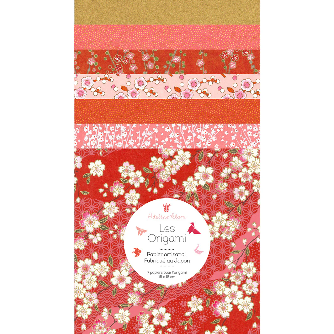 7 Papiers Origami - 15 x 15 cm - Églantine - N3 – Image 2