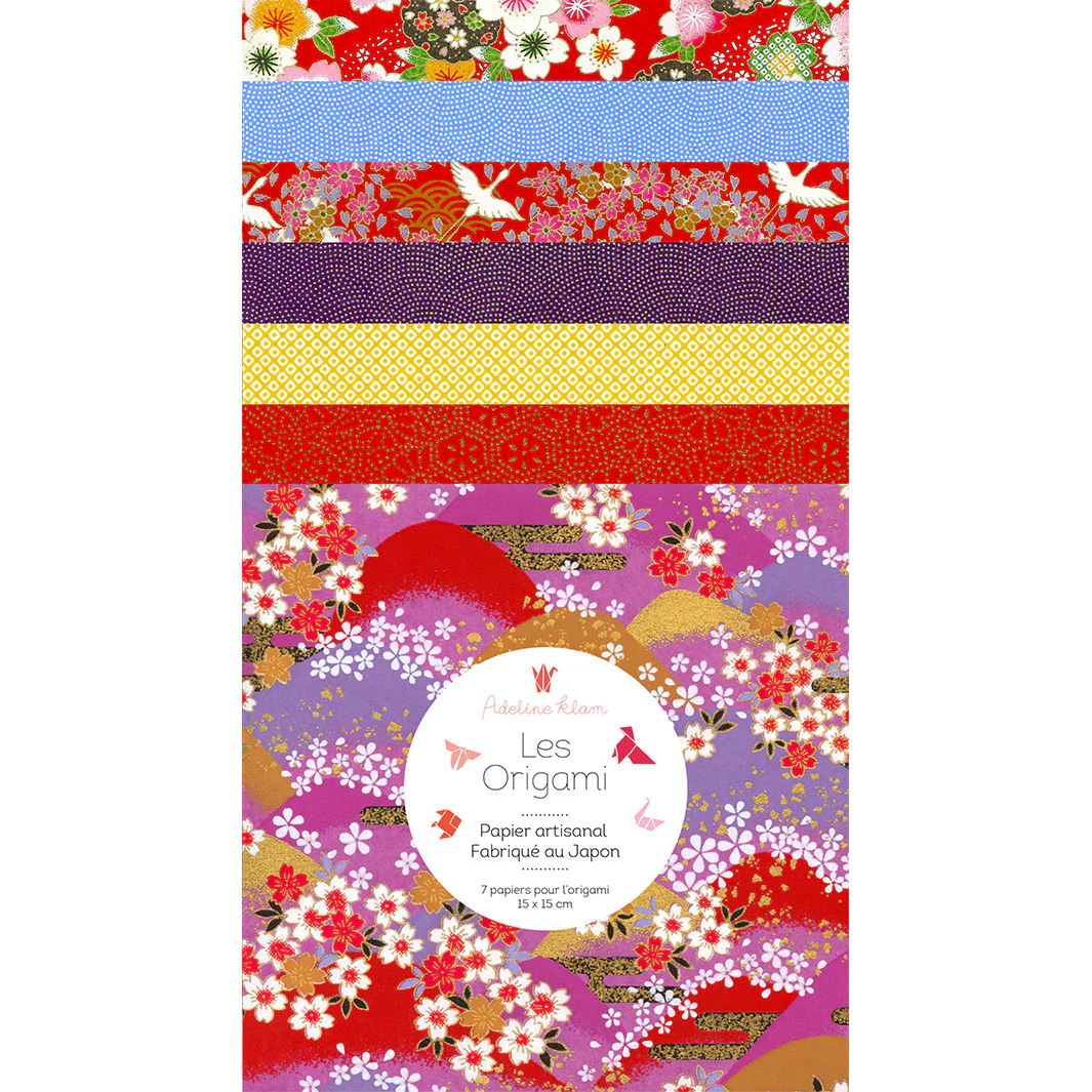 7 Papiers Origami - 15 x 15 cm - Kokeshi - L4 – Image 2