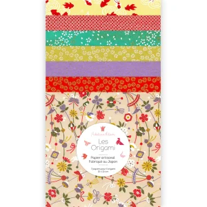 7 Papiers Origami - 15 x 15 cm - Jaune, Rouge, Vert et Violet - Cirque - K8