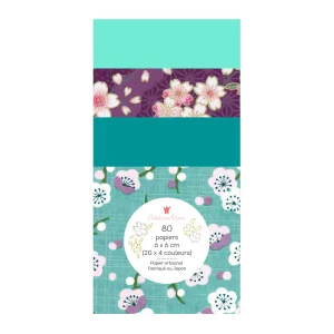 80 Papiers Origami - 6 x 6 cm - Bali