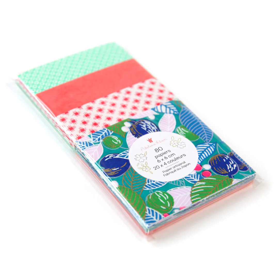 80 Papiers Origami - 6 x 6 cm - Tropiques – Image 3