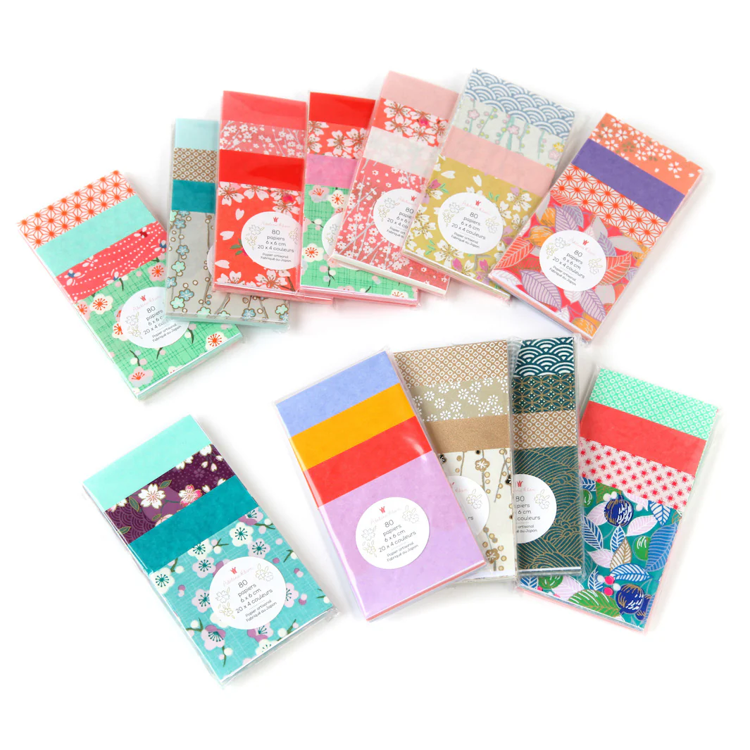 80 Papiers Origami - 6 x 6 cm - Tropiques – Image 6