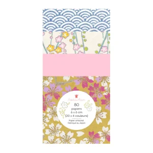 80 Papiers Origami - 6 x 6 cm - Onna No Ko