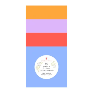 80 Papiers Origami - 6 x 6 cm - Sunrise