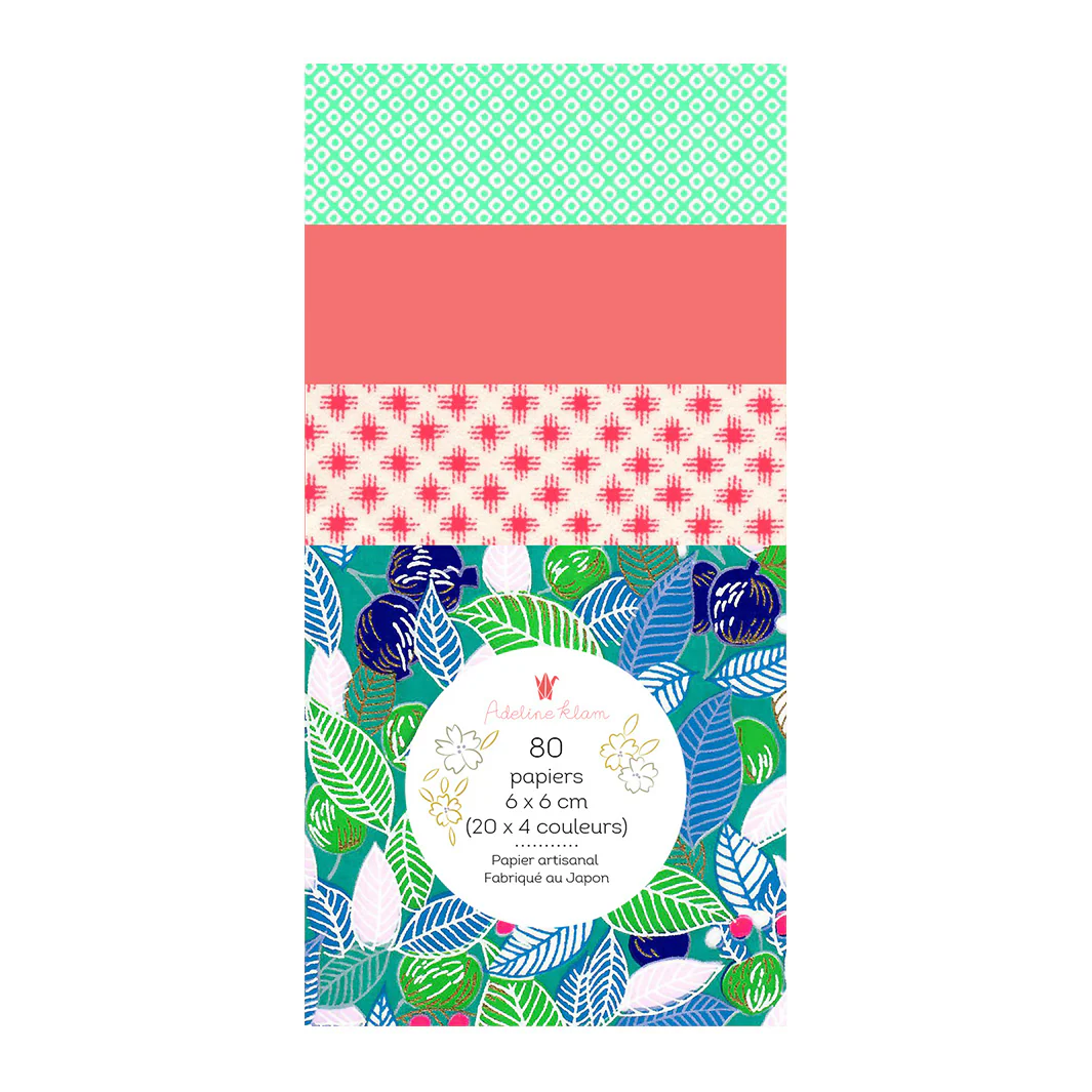 80 Papiers Origami - 6 x 6 cm - Tropiques – Image 2