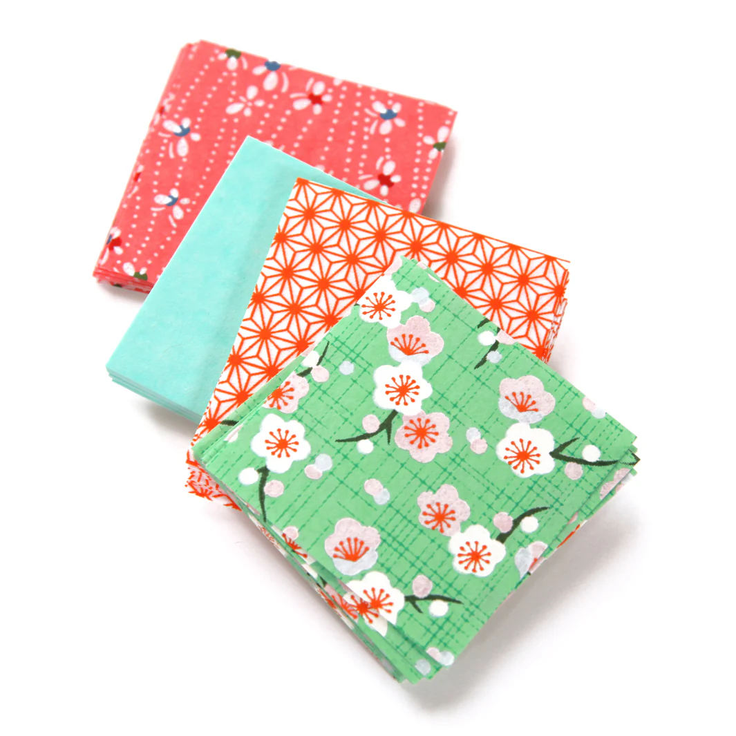 80 Papiers Origami - 6 x 6 cm - Orange et Vert – Image 6