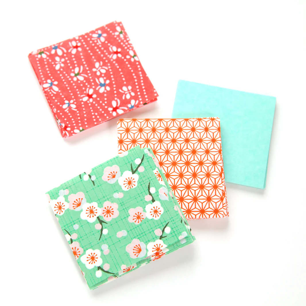 80 Papiers Origami - 6 x 6 cm - Orange et Vert – Image 5