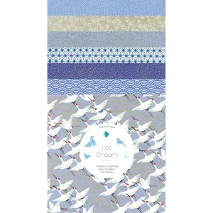 7 Papiers Origami - 15 x 15 cm - Océan - F