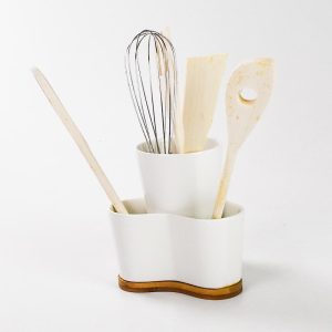 SET USTENCILES DE CUSINE EN BOIS A/SUPPORTCERAMIC