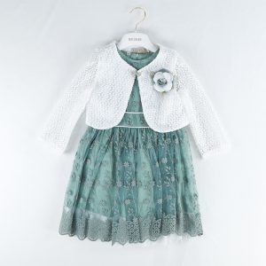 طقم فستان ربيعي للبنات  Ensemble Robe pour filles