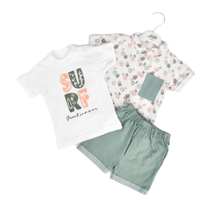 طقم صيفي للأولاد الصغار  Ensemble Bébé plusieurs motifs