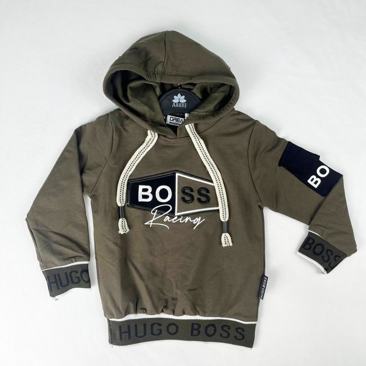 سترة بالقلمونة للأطفال الصغار Pull Bébé Garçon à Capuche – Image 2