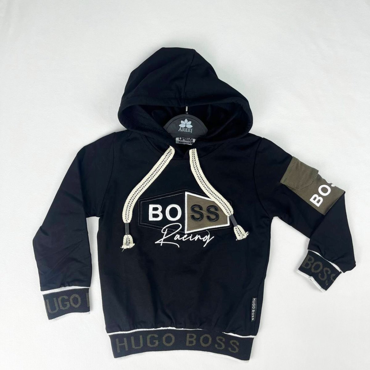 سترة بالقلمونة للأطفال الصغار Pull Bébé Garçon à Capuche – Image 4