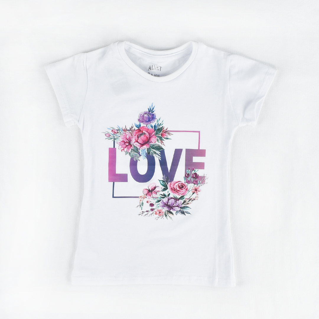 تي-شيرت للبنات بألوان زاهية T-SHIRT couleurs vives pour les FILLES – Image 4