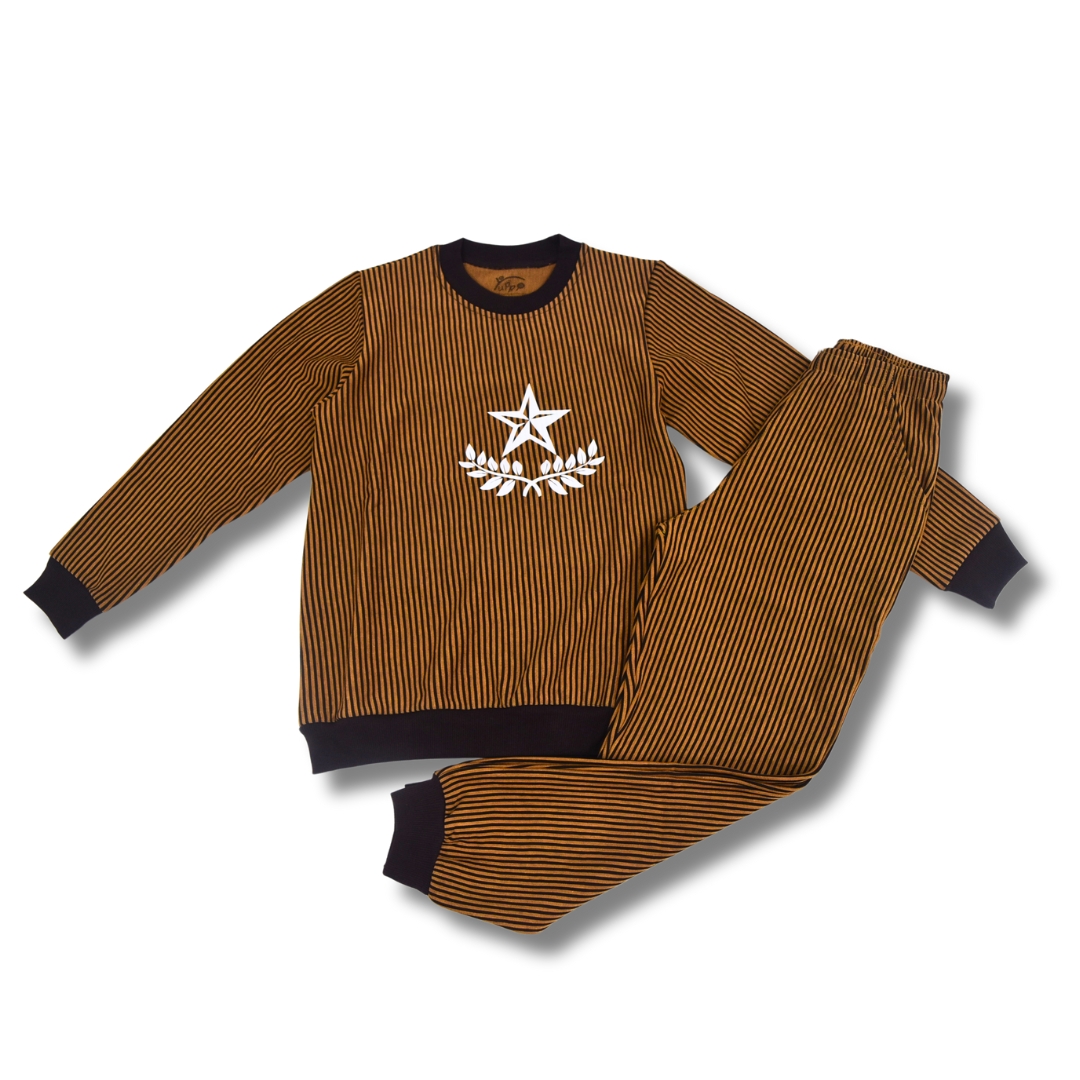 Ensemble à Rayures Élégant – Style Décontracté et Chic