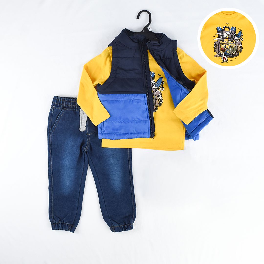 طقم ثلاث قطع للأولاد Ensemble trois pièces pour garçons – Image 3