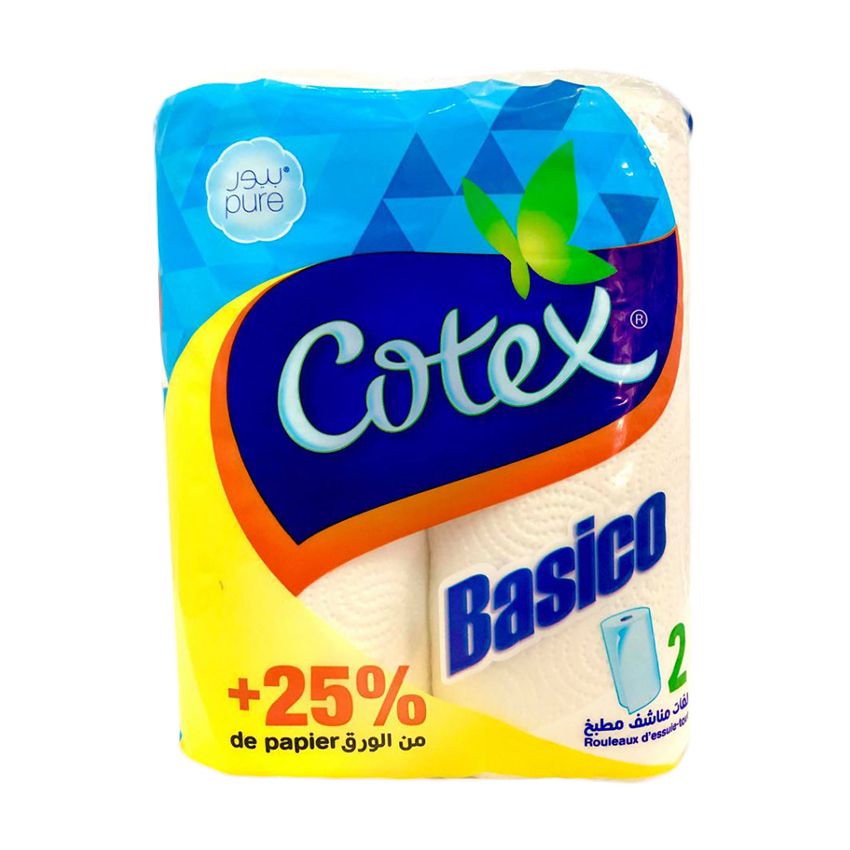 COTEX ESSUIE-TOUT LE BASICO 2PCS