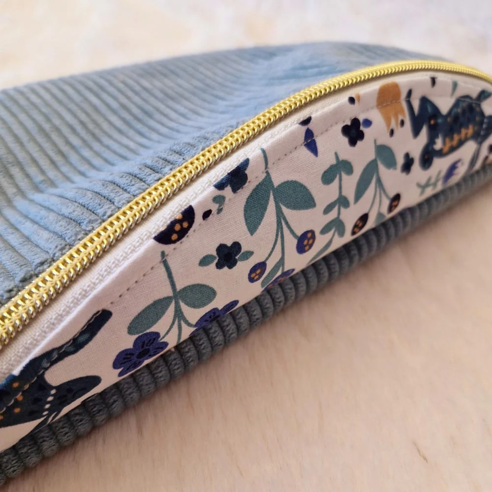 Sac banane femme en velours côtelé bleu clair ou foncé "DREAM" – Image 5