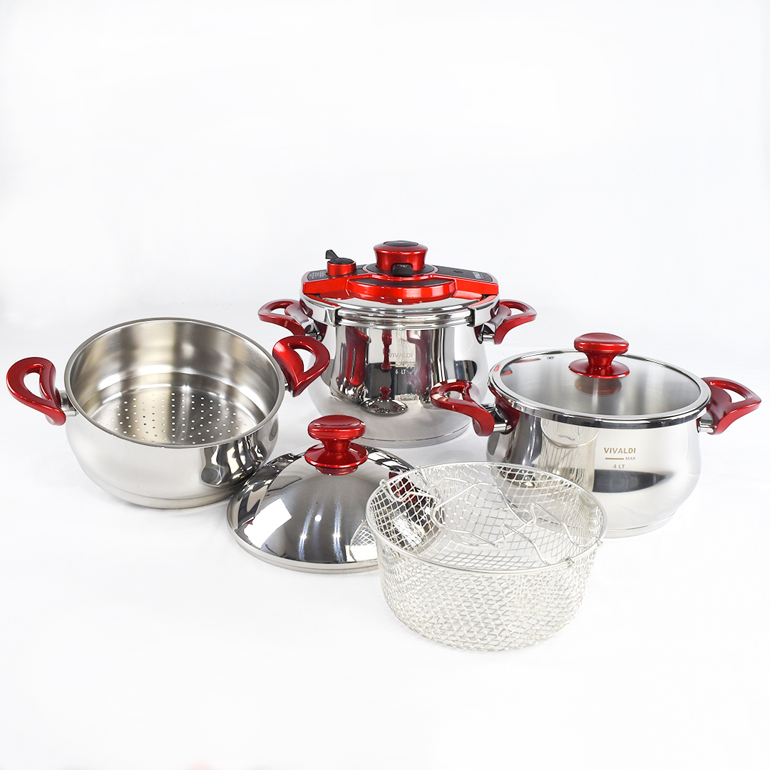 مجموعة طنجرة الضغط فيفالدي Batterie de cuisine avec autocuiseur vivaldi