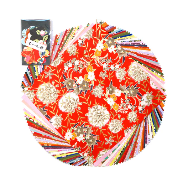40 Papiers Origami - 10 x 10 cm - Motifs Traditionnels et Unis - Mélange Aléatoire – Image 2