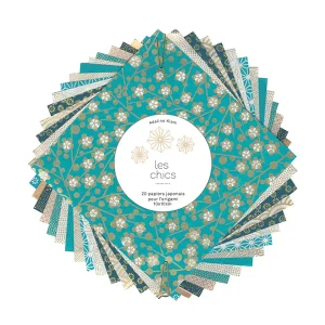 20 Papiers Origami - 10 x 10 cm - Les Chics