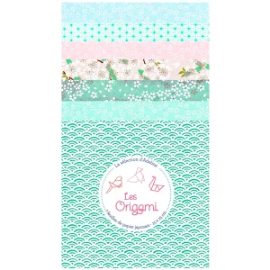 7 Papiers Origami - 15 x 15 cm - Menthe - K
