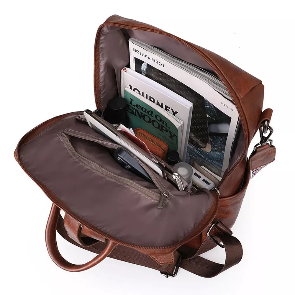 Grand sac à dos en similicuir pour femme – Image 7