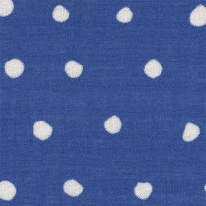 Tissu japonais - Pois blanc fond bleu - T312