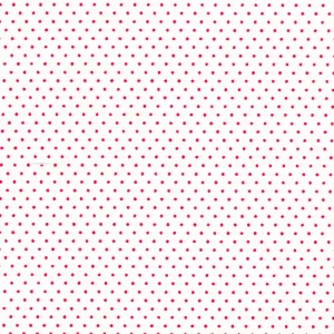 Tissu japonais - Pointillés rouge fond blanc - T113