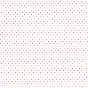 Tissu japonais - Pointillés rose fond blanc - T114