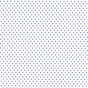 Tissu japonais - Pointillés bleu fond blanc - T115