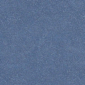 Tissu japonais - Vagues pointillés samekomon blanc fond bleu - T211