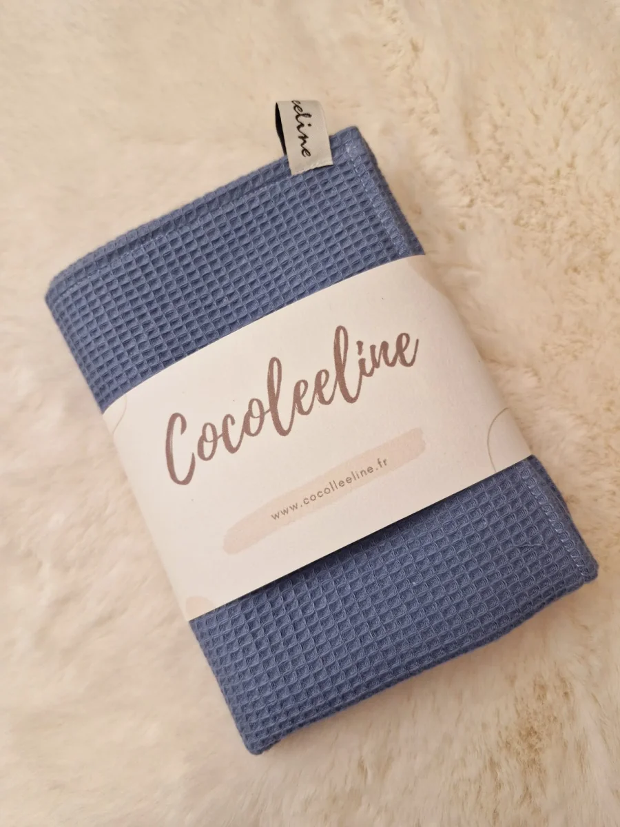 Torchon Bleu en Nid d’Abeille – Extra Absorbant 50x60 cm, Élégance et Praticité