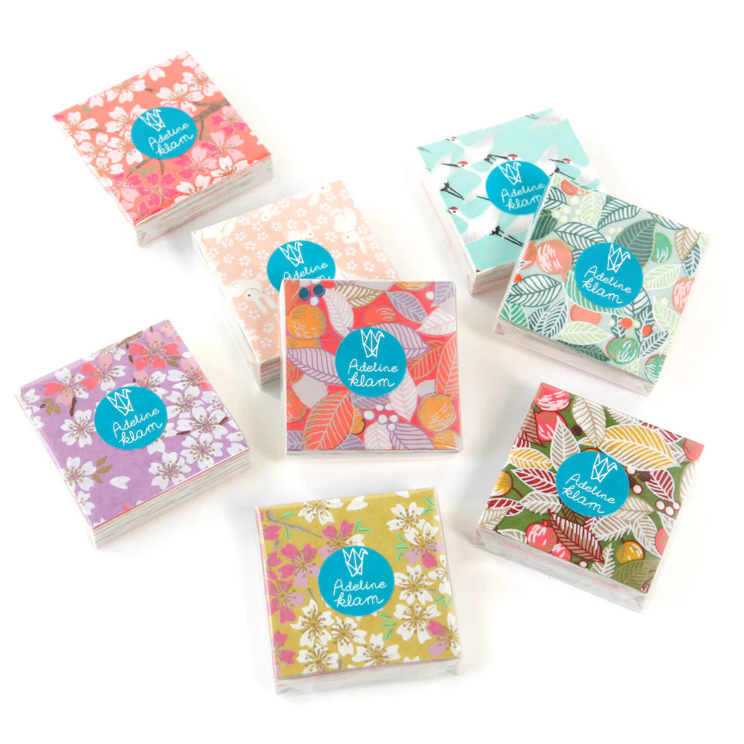 100 Papiers Origami - 6 x 6 cm - Motifs Variés - Spring – Image 2