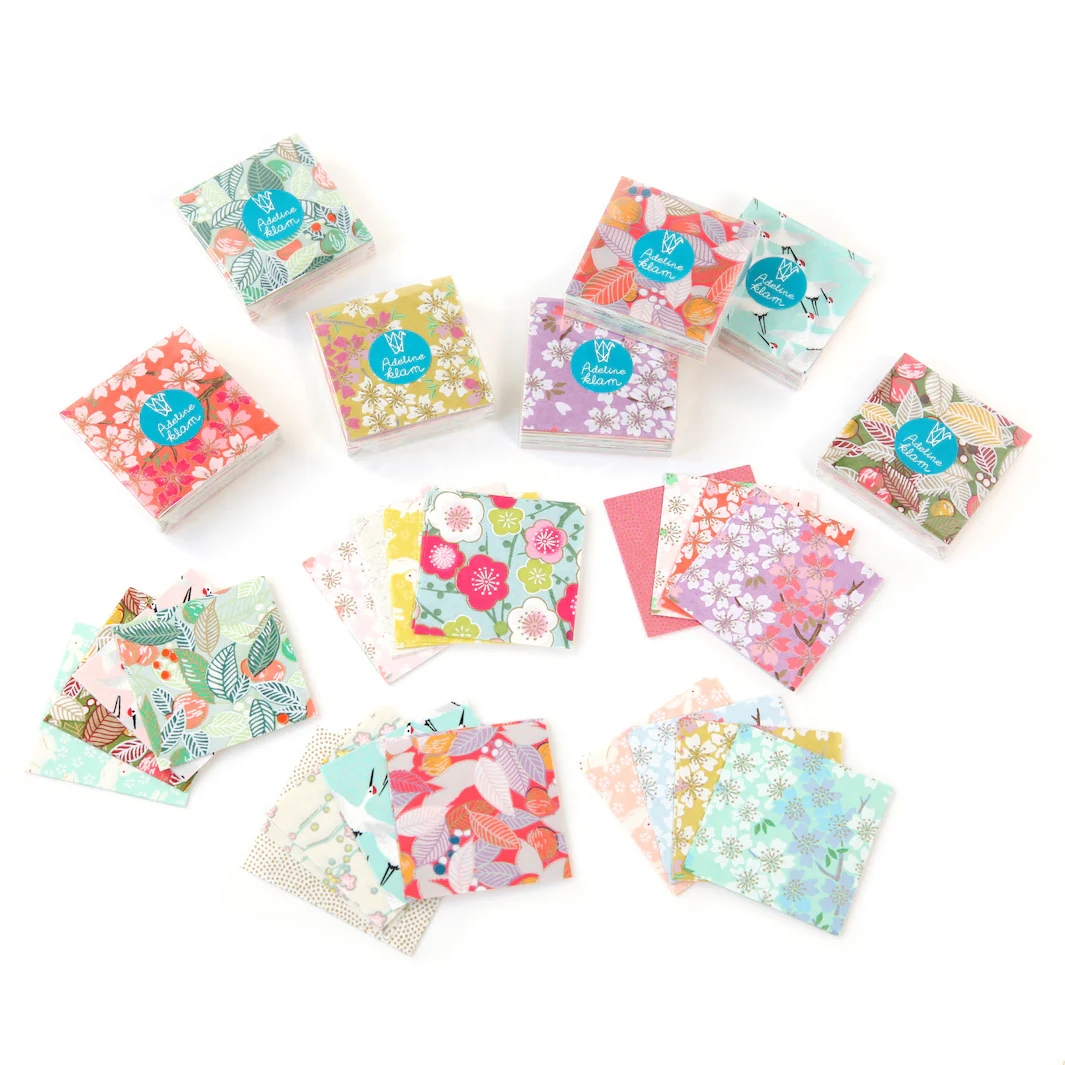 100 Papiers Origami - 6 x 6 cm - Motifs Variés - Spring – Image 3