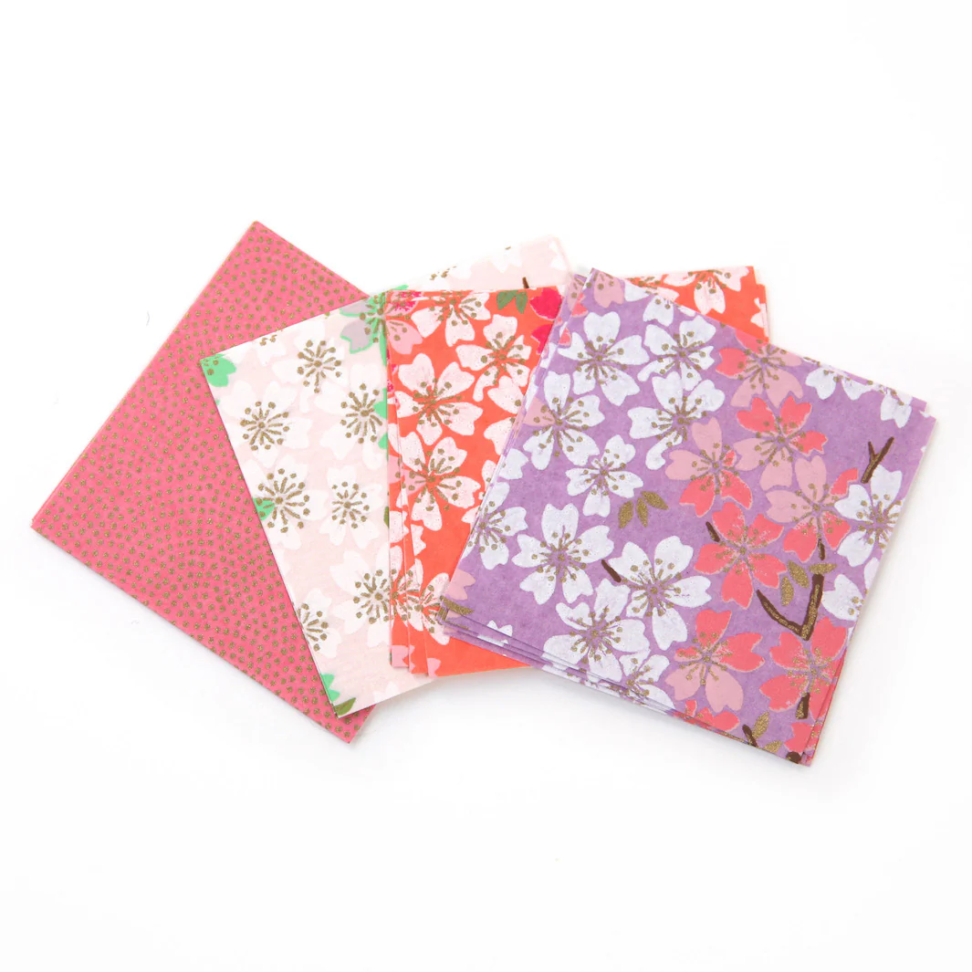 100 Papiers Origami - 6 x 6 cm - Motifs Variés - Spring – Image 5